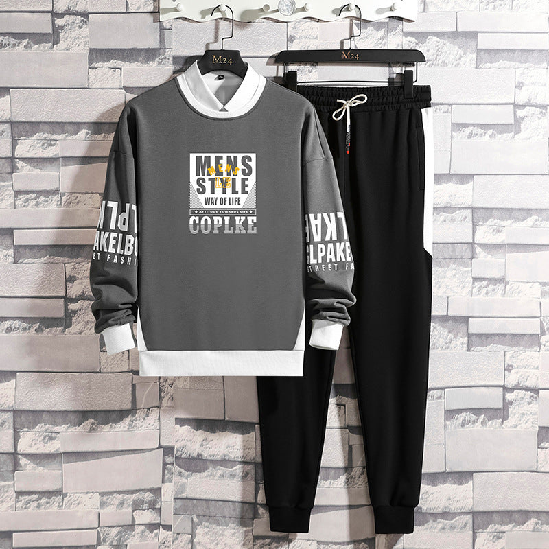 Men’s Casual Sports Sweater & Pants Set – Long Sleeve Outfit