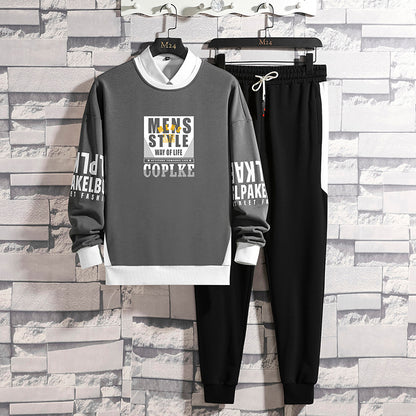 Men’s Casual Sports Sweater & Pants Set – Long Sleeve Outfit