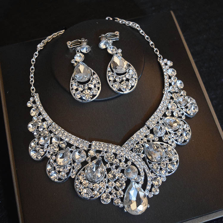 Bridal Flower Headdress Jewelry Set