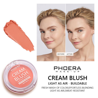 "PHOERA Light & Brightening Cream Blush Makeup"