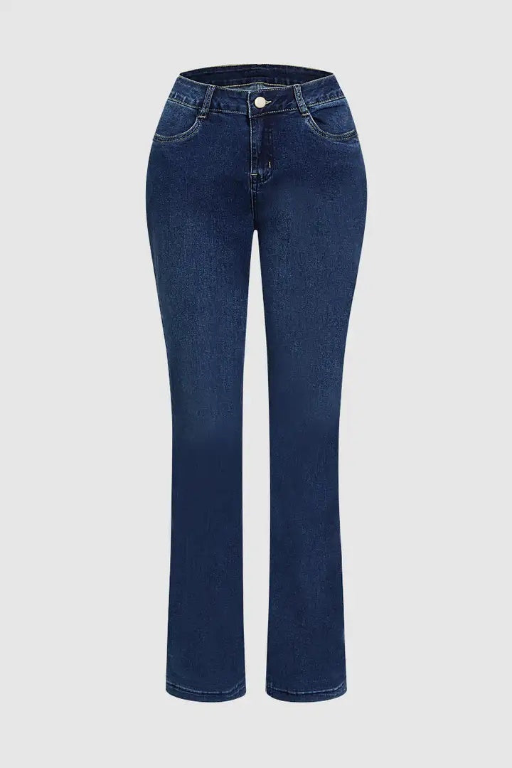 Women’s High-Waist Wide-Leg Vintage Wash Jeans