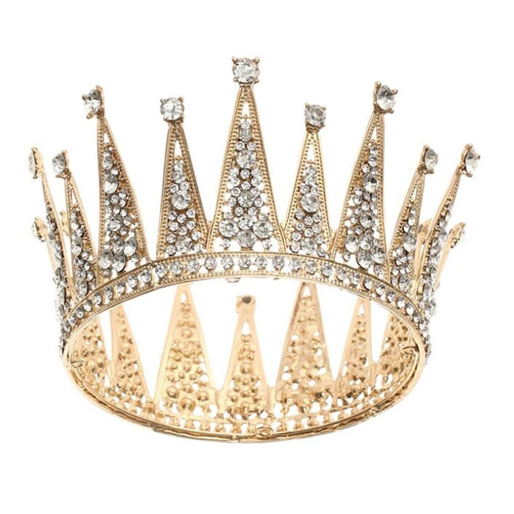 Alloy Hollow Diamond Bridal Crown