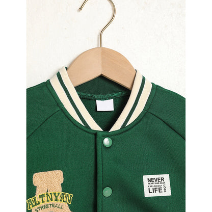 Kids Embroidered Letter Baseball Jacket – Unisex Casual Coat