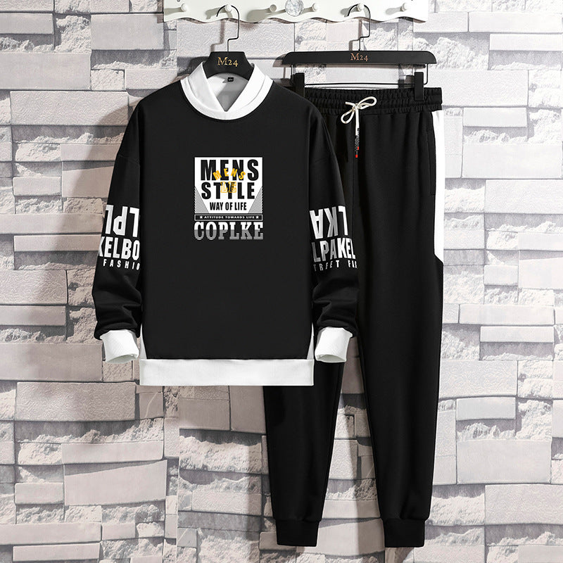 Men’s Casual Sports Sweater & Pants Set – Long Sleeve Outfit