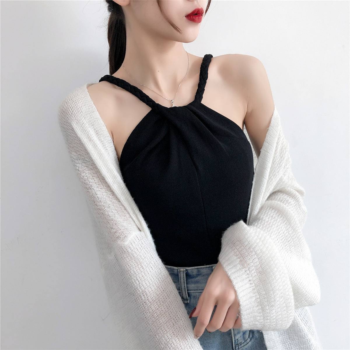 Women’s Off Shoulder Knitted Camisole