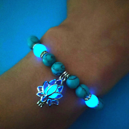 Luminous Lotus Natural Stone Healing Bracelet