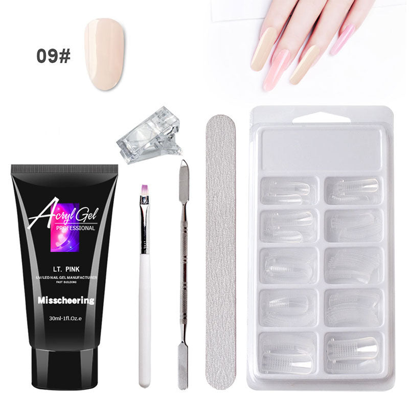 Painless Extension Gel Set – Quick Crystal Nail Art Without Paper Forms