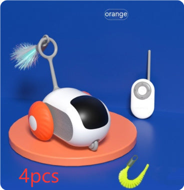 Remote Control Interactive Cat Car Toy – USB Rechargeable Smart Automatic Chasing Pet Toy