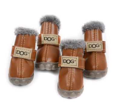 Warm Dog Snow Boots – Thick Winter Shoes for Teddy & Small Breeds