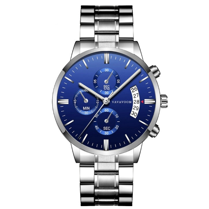 Men’s Stainless Steel Waterproof Quartz Watch