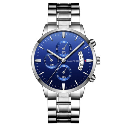Men’s Stainless Steel Waterproof Quartz Watch