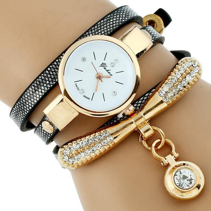 Women’s Gnova Platinum Rhinestone Gold Watch