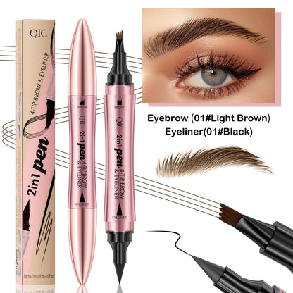 2-in-1 Dual Head Liquid Eyebrow Pencil & Eyeliner
