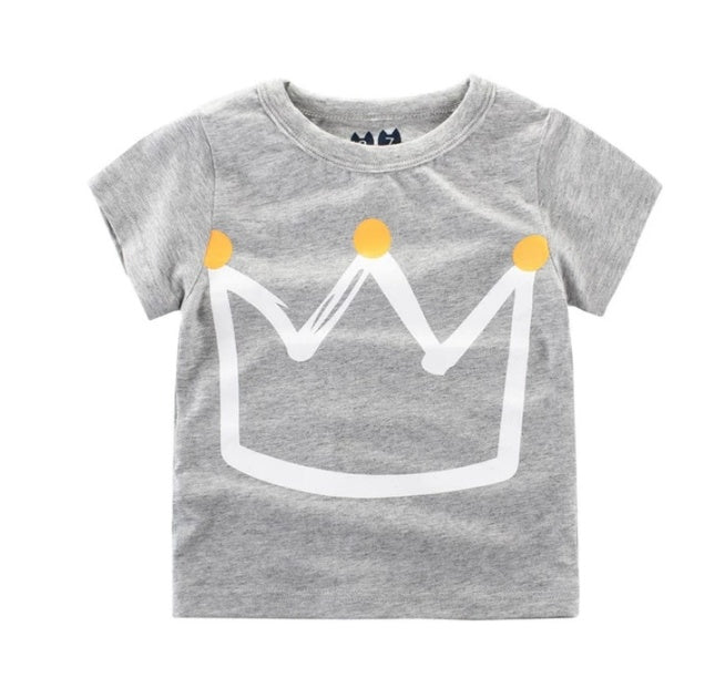 "Boys Cotton T-Shirt Summer Short Sleeve Kids Clothing"