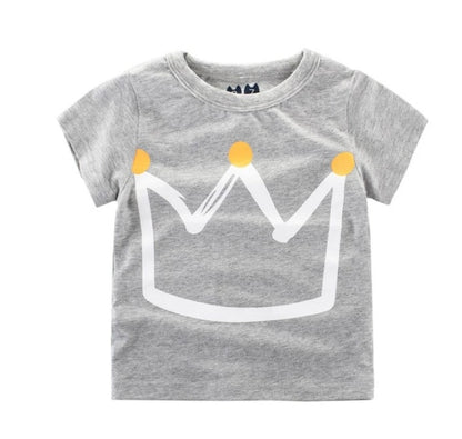 "Boys Cotton T-Shirt Summer Short Sleeve Kids Clothing"