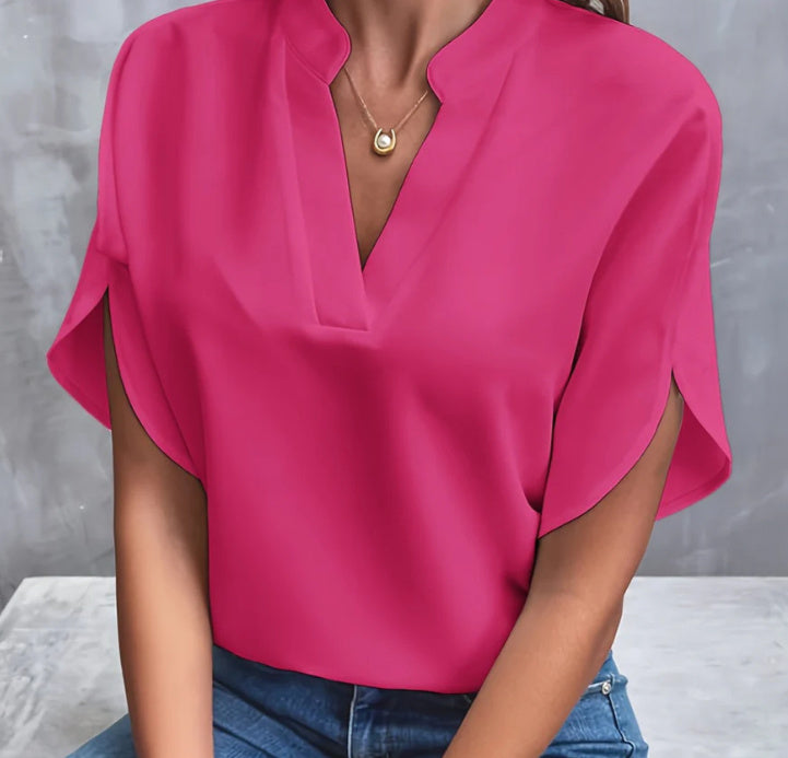 Women’s Summer V-Neck Chiffon Shirt