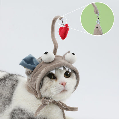 Head-Wear Feather Cat Toy Stick