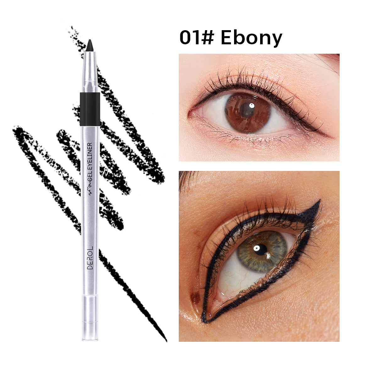 DEROL Waterproof Color Eyeliner – Long Lasting Makeup Pen