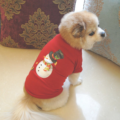 Dog Christmas Costume Sweatshirt Vest Clothes