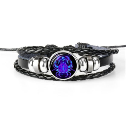 Zodiac Constellation Braided Bracelet – Unisex Jewelry