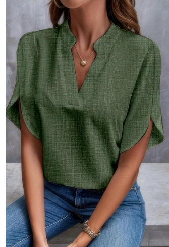 Women’s Summer V-Neck Chiffon Shirt