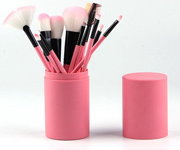 12-Pcs Makeup Brush Set – Blush, Eyeshadow, Eyelash & Highlighter Brushes
