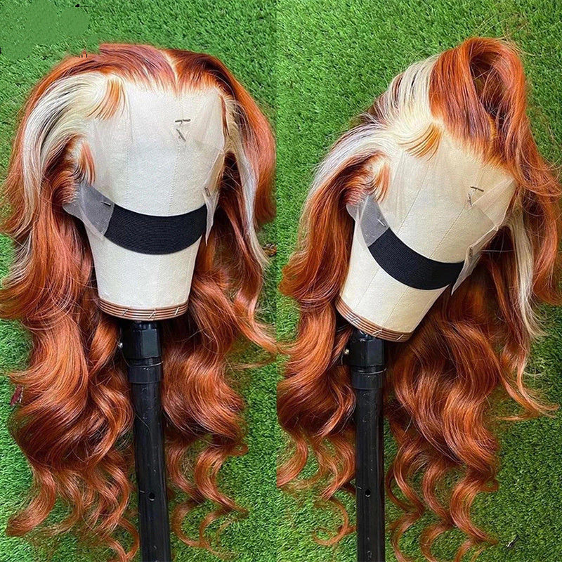 4x4 Human Hair Wig with Highlights 613