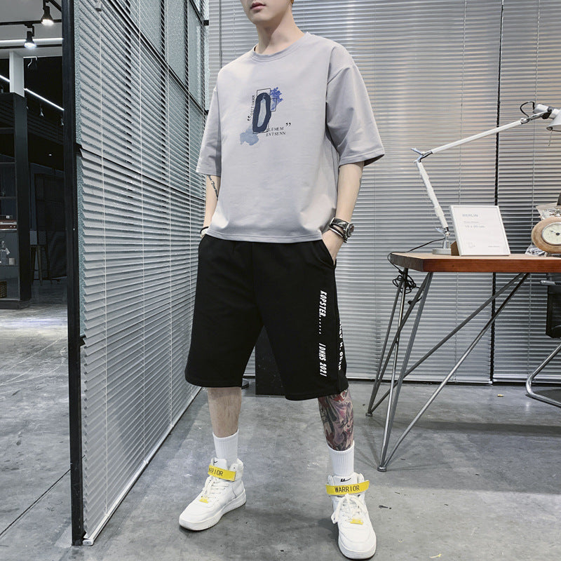 Men’s Summer Sportswear Set – Casual T-Shirt & Shorts Suit