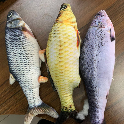 Electric Jumping Fish Cat Toy (Without Catnip) – Realistic Simulation Plush Pet Toy