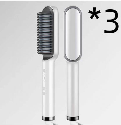 2-in-1 Hair Straightener & Curling Hot Comb – Electric Hair Brush