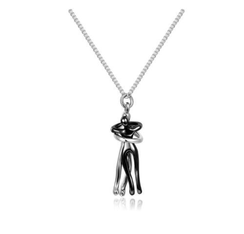 Love Hug Necklace for Couples – Unisex Jewelry Gift for Men and Women