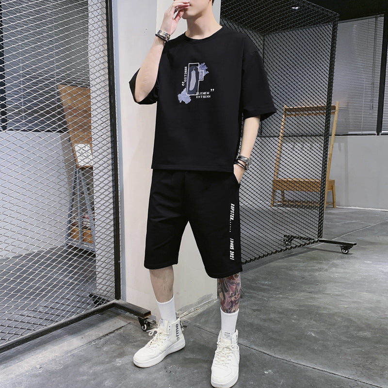 Men’s Summer Sportswear Set – Casual T-Shirt & Shorts Suit