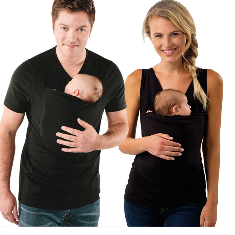 Mom & daddy Carrier Baby Tshirt Cloth