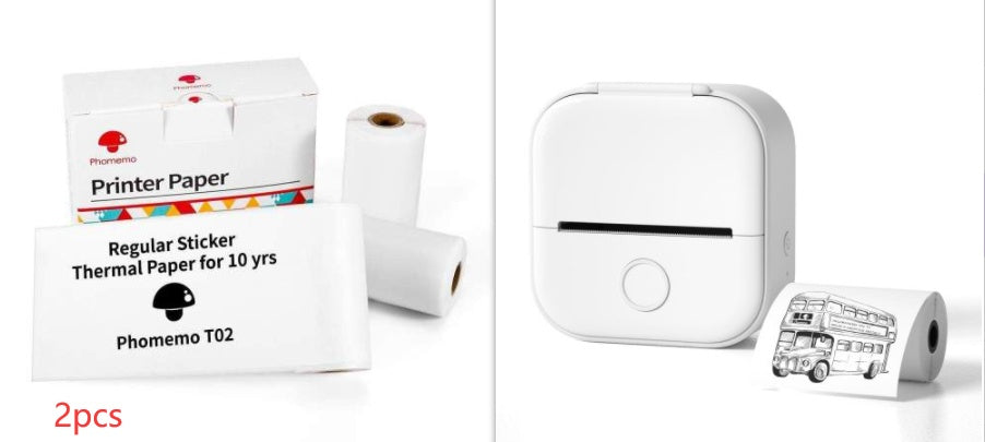 Portable Mini Thermal Label & Photo Printer | Bluetooth-Compatible | Price Tag & Student Study Aid Printer