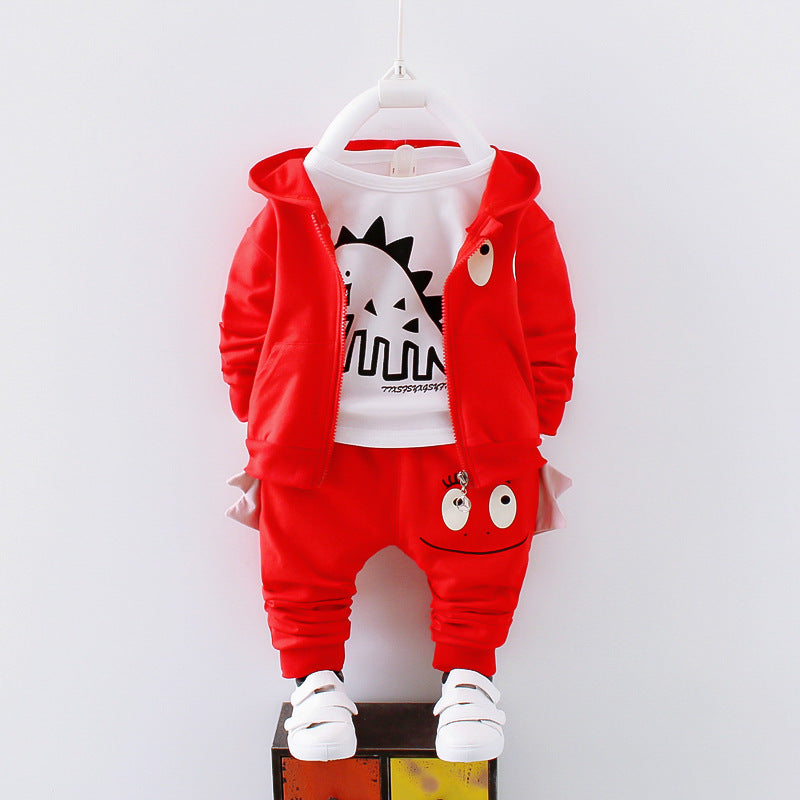 "Boys Cotton Clothing Set for Spring and Autumn"