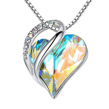925 Silver Heart Necklace – Geometric Pendant for Women