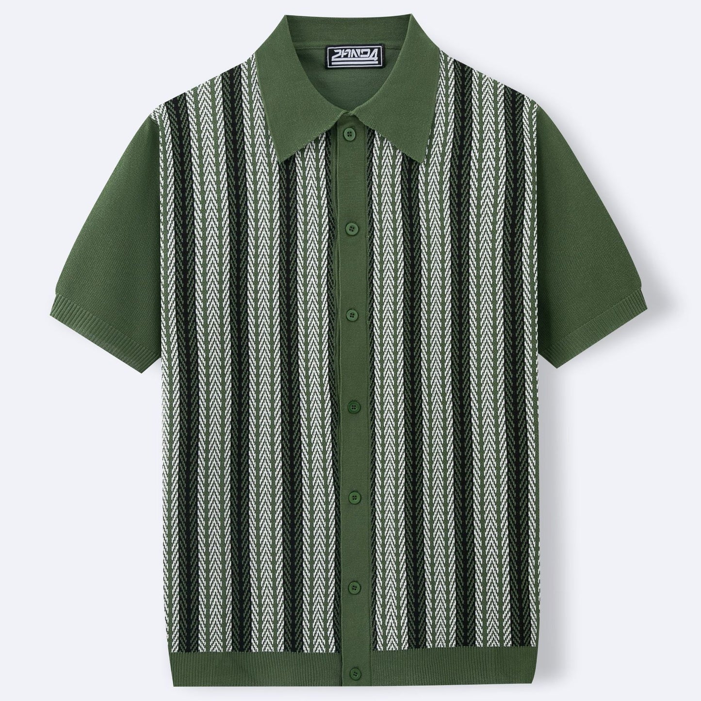 Men’s Casual Striped Jacquard Sweater – Lightweight Knit Pullover for Everyday Wear