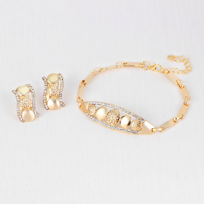 European & American Bridal Jewelry 4-Piece Set