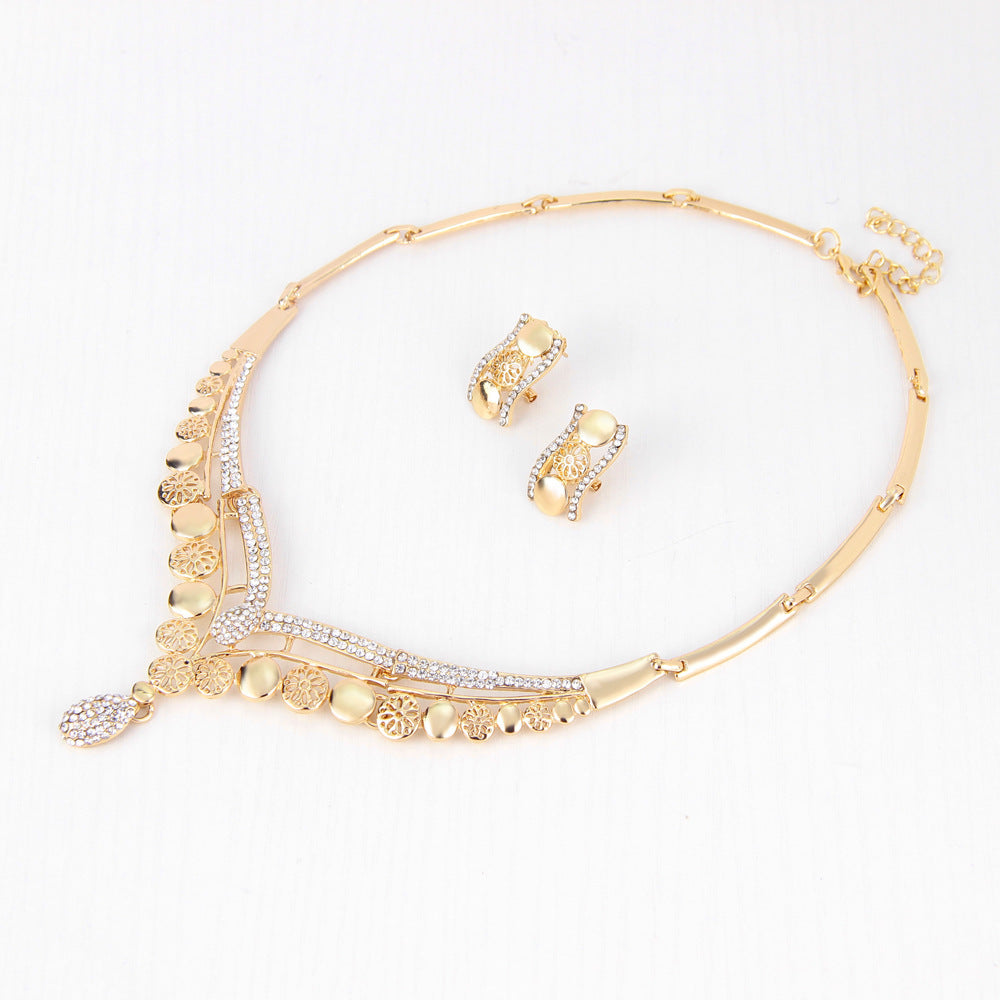 European & American Bridal Jewelry 4-Piece Set