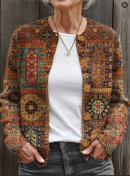 Women’s 3D Printed Knit Cardigan