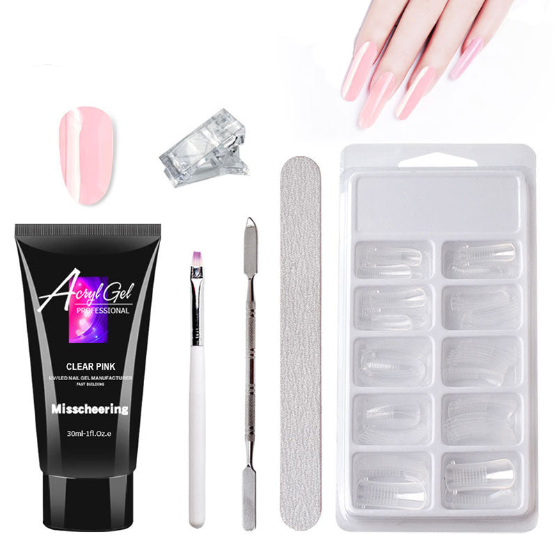 Painless Extension Gel Set – Quick Crystal Nail Art Without Paper Forms