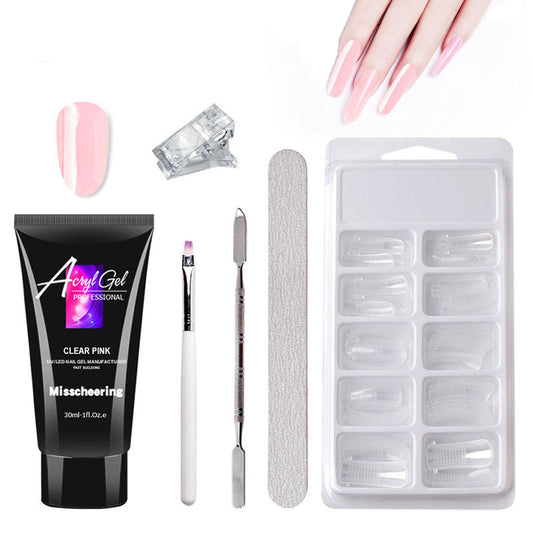 Painless Extension Gel Set – Quick Crystal Nail Art Without Paper Forms