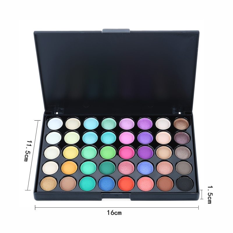 Matte & Glitter Eyeshadow Palette with Brush Set