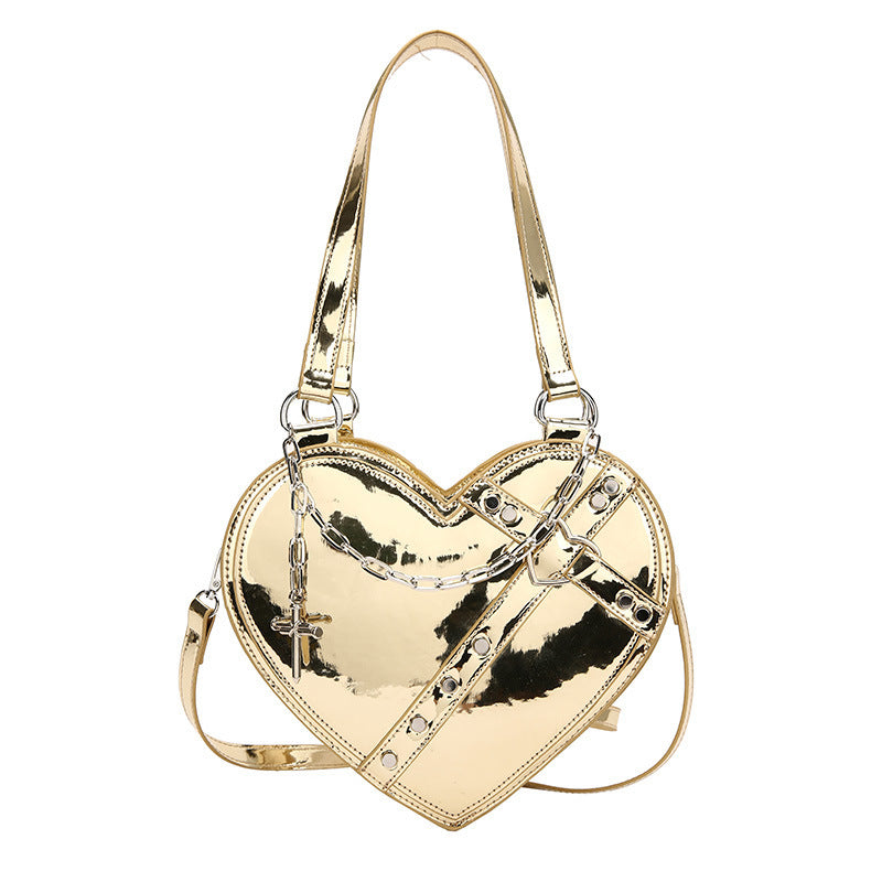 Women’s Heart Chain Large Shoulder Bag