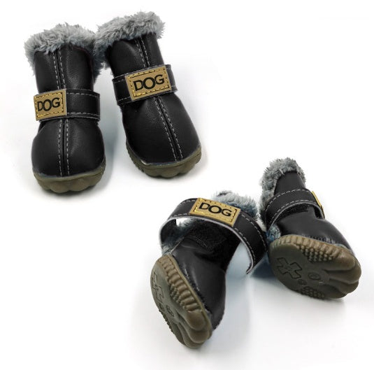 Warm Dog Snow Boots – Thick Winter Shoes for Teddy & Small Breeds