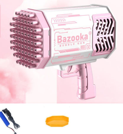 Rocket Bubble Gun – 69 Holes Automatic Bubble Machine with Lights