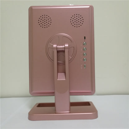 "Touch Screen Makeup Mirror with LED Lights, Bluetooth Speaker & 10X Magnifying Mirror"
