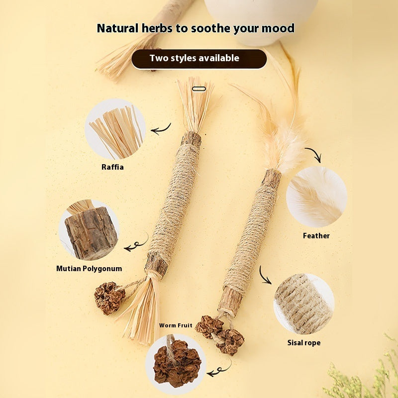 Polygonum Cat Teaser – Self-Hi Interactive Molar Rod for Cats