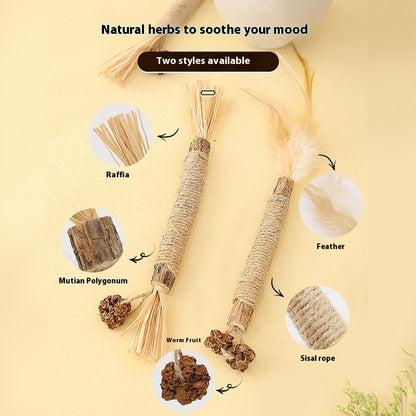 Polygonum Cat Teaser – Self-Hi Interactive Molar Rod for Cats