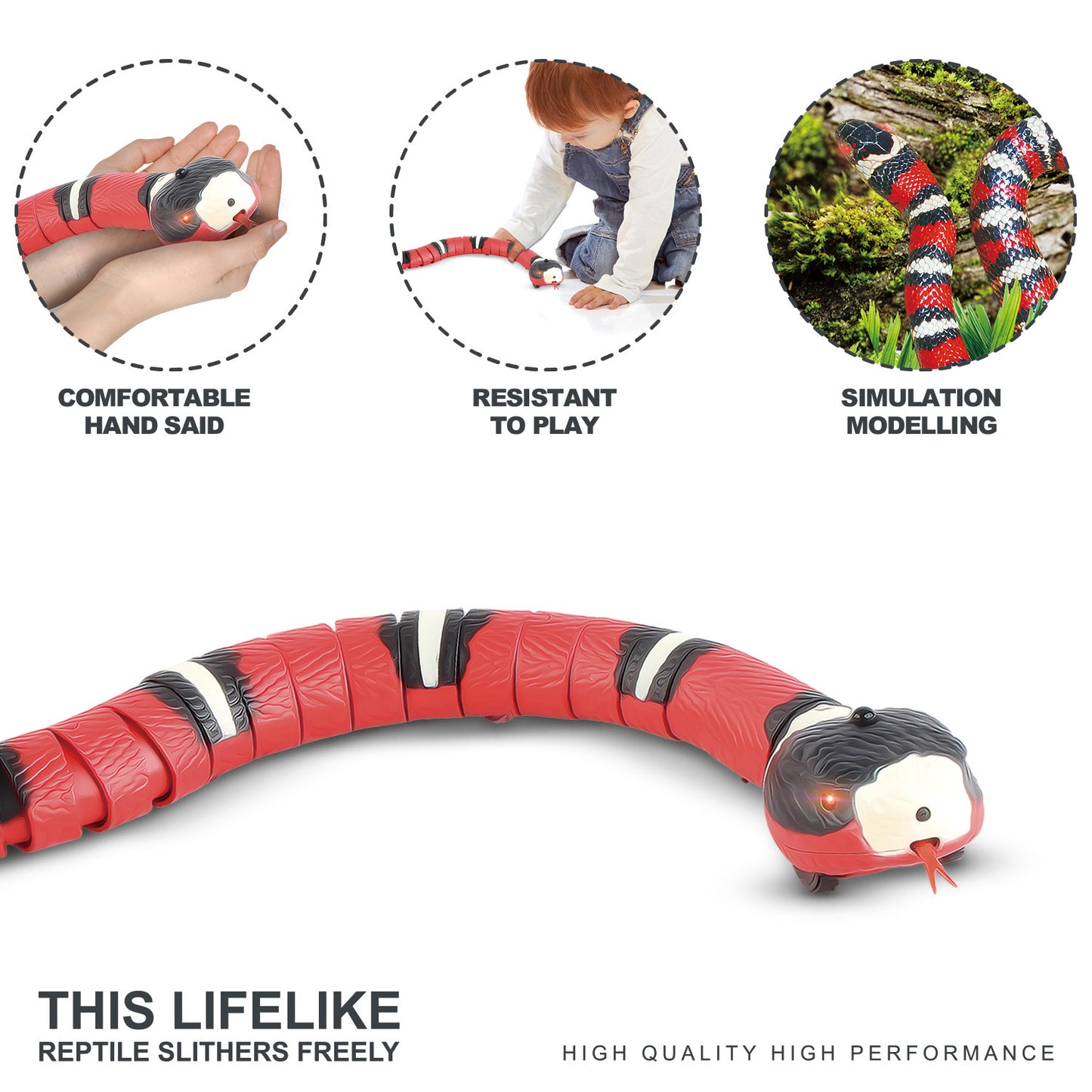 Smart Sensing Cat Toy – USB Rechargeable Electronic Snake Teaser